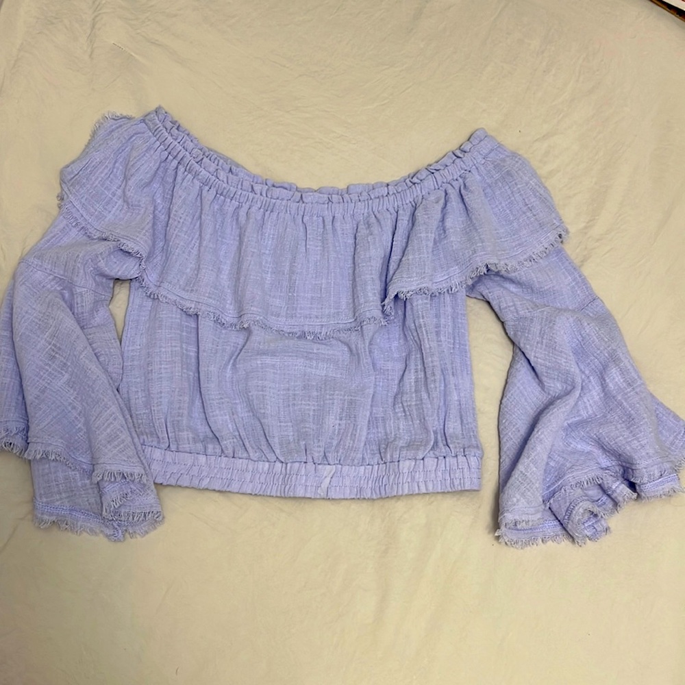 NWT Lavender Gauze Top
